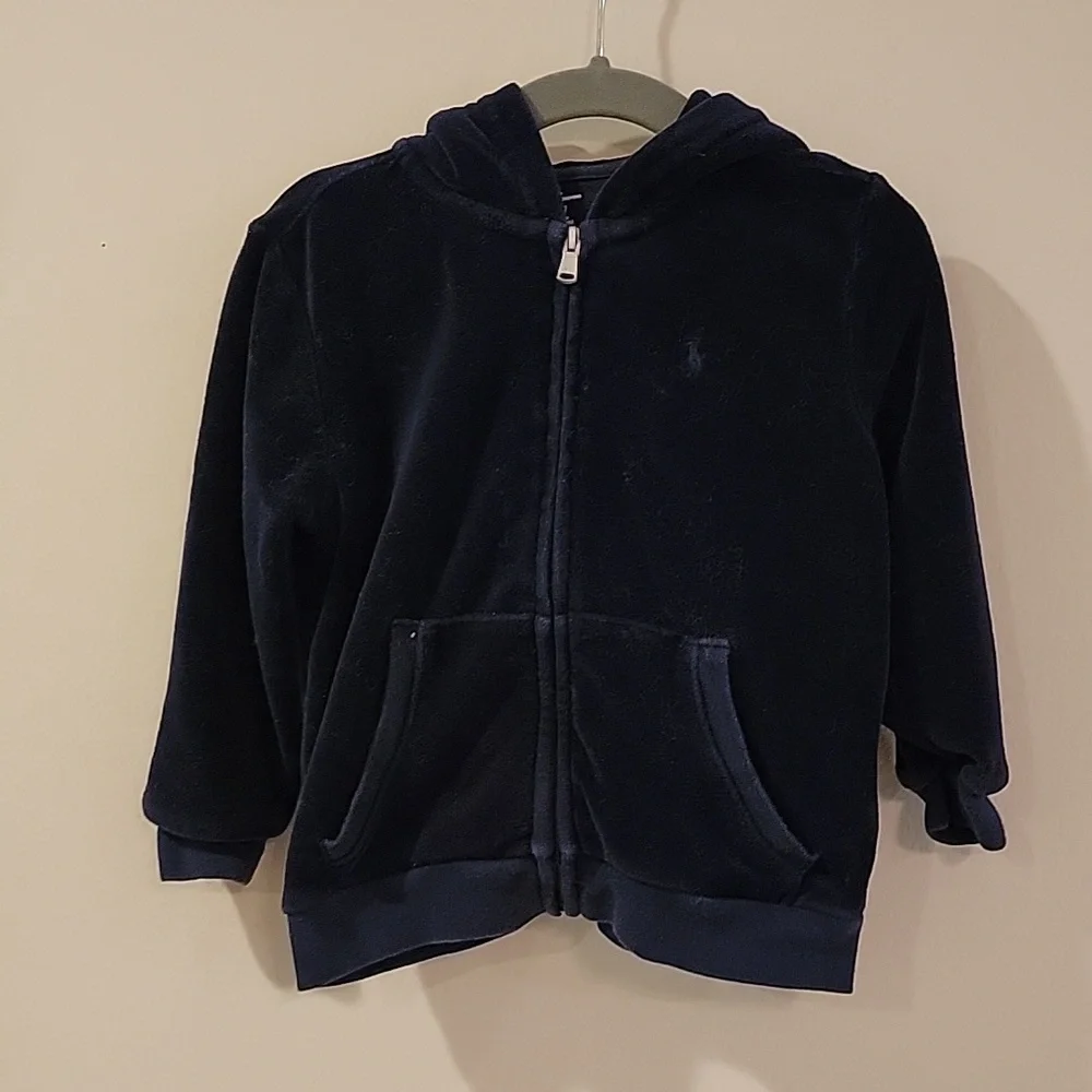 Polo ralph lauren velvet hoody hoodie size 2 24m